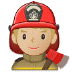 👨🏼‍🚒 man firefighter: medium-light skin tone display on Samsung